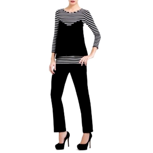 BCBGmaxazria striped peplum top - Picture 4 of 6